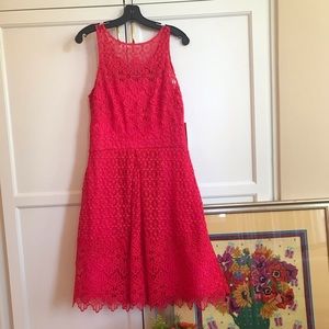 Monique Lhullier Rose/Tulip Cocktail Dress